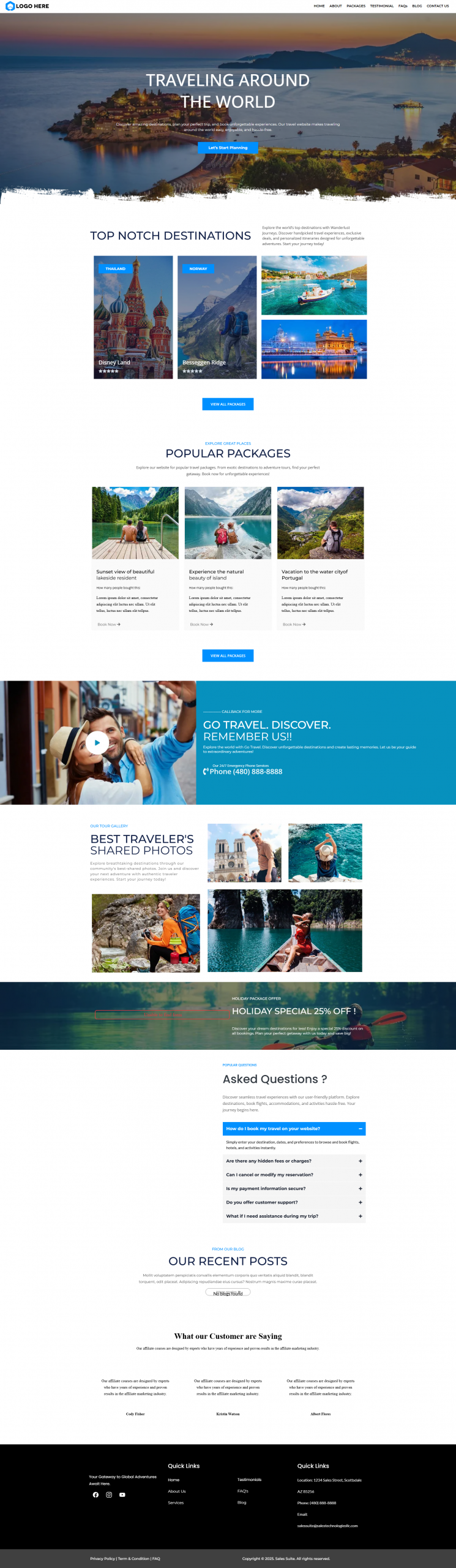 Travel Agent Website