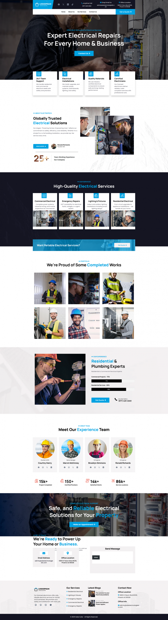 Electrical Contractor Website